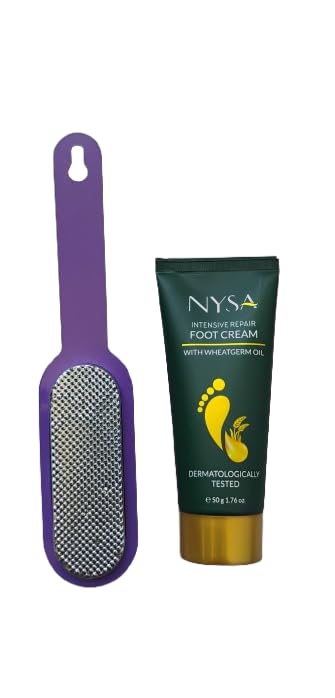 Nysaa Intensive Repair Foot Cream with metal foot scraper, 50g